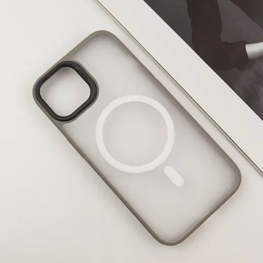 Чохол TPU+PC Blueo Skin Friendly Frosted with MagSafe для Apple iPhone 15, 6.1 Сірий - фото 2