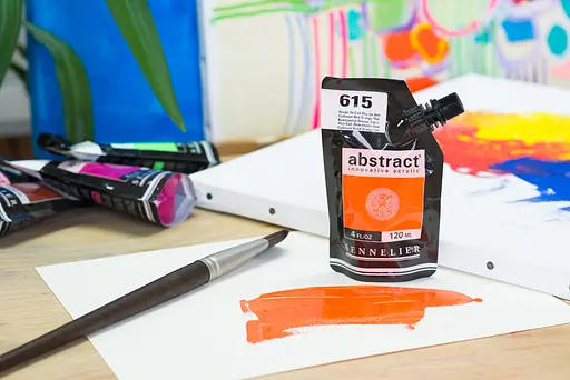 Акрилова фарба Sennelier Abstract, 120 мл, Кадмій червоно-помаранчевий відтінок (Cadmium Red Orange Hue) - фото 3