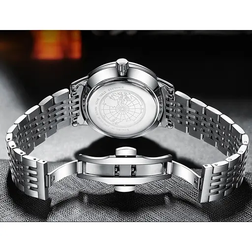 Чоловічий наручний кварцовий годинник Belushi Design (Сріблястий) - фото 5