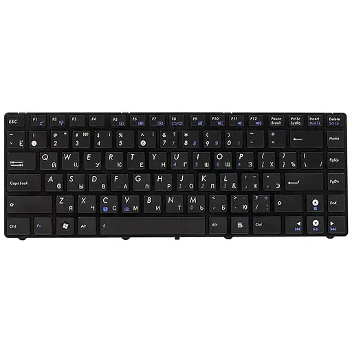 Клавиатура для ноутбука ASUS A42, K42, N82 черный, черный фрейм
