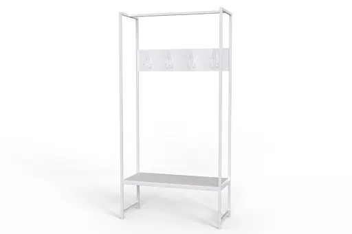 Вішалка модульна підлогова Ferrum-decor Треліс 12 180x90x38 білий ДСП Білий 16мм (FRD-104313) - фото 4