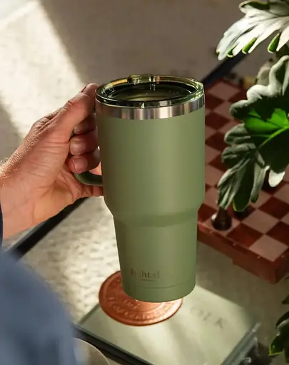 Термостакан SmartShake Bohtal с ручкой из нержавеющей стали Tumbler Green 900 мл (11281901) - фото 3