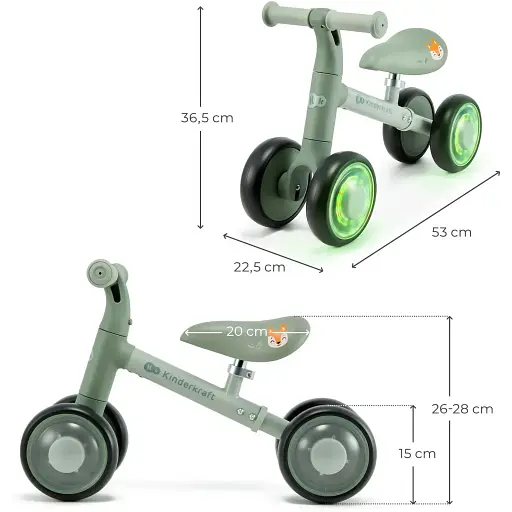 Каталка-біговел Kinderkraft Cutie Flash Green (KRCUFL00GRE0000) - фото 5
