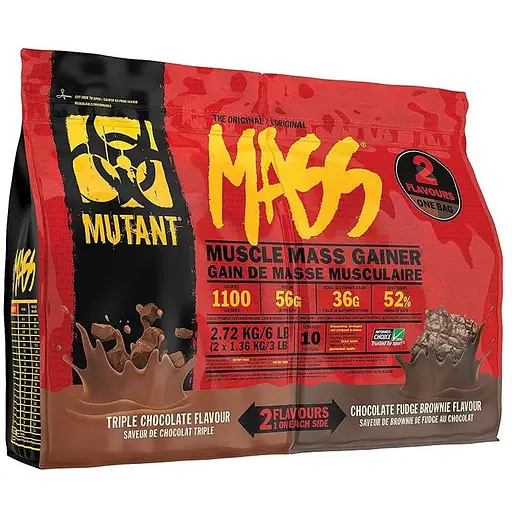 Гейнер Mutant Mass, 2.72 кг - Тройной шоколад/Шоколадный брауни - фото 1