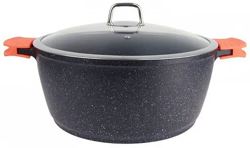 Кастрюля Bohmann BH 7350-32 MRB с антипригарным покрытием, двойным дном из литого алюминия с крышкой - фото 4