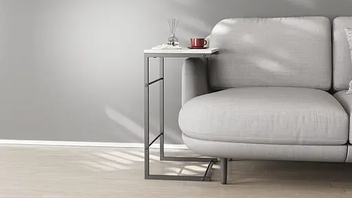 Столик Террі Ferrum-decor 650x440x330 Чорний метал ДСП Бетон 16 мм (FRD-104654)