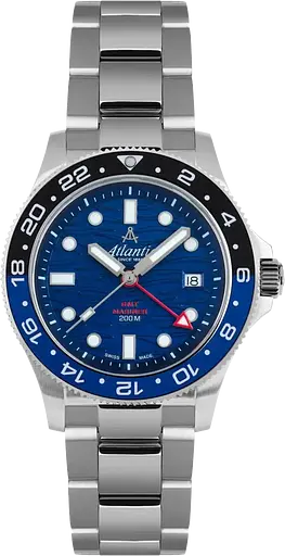 Часы Atlantic Mariner Wave Quartz GMT Blue 81576.41.59GMT