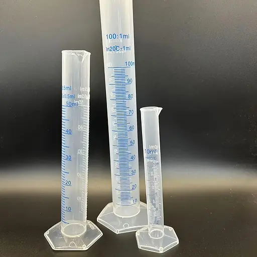 Мірний циліндр пластиковий колба градуйований стакан для спиртометра та виноміра 50 мл Прозорий 87376 - фото 8