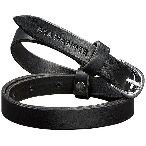 Узкий женский кожаный ремень BlankNot 15 мм Черный - фото 1