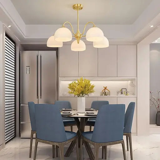 Светодиодная люстра Соната 5015 (Золотая) на 6 плафонов - фото 3