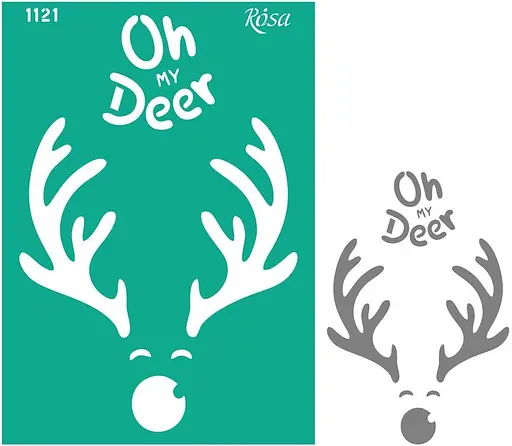 Трафарет багаторазовий самоклеючий №1121 серія Новий Рік А4 (21×29,7см) Rosa TALENT