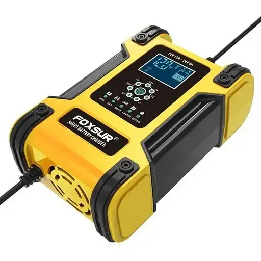Автоматическое зарядное устройство Foxsur 12-24V 12А для авто аккумулятора - фото 5