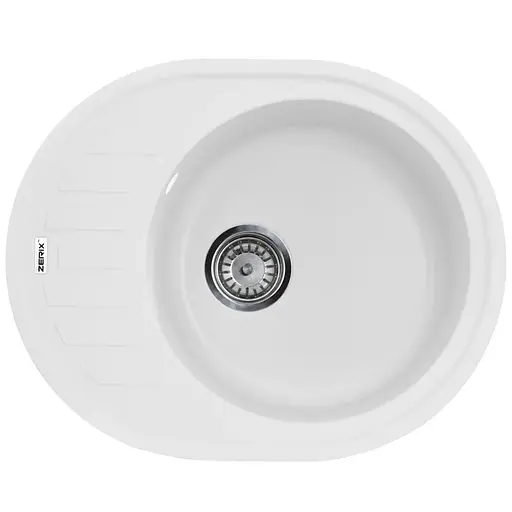Кухонная мойка Zerix ZS-6250R-01 white ZX4547, Белый матовый - фото 1