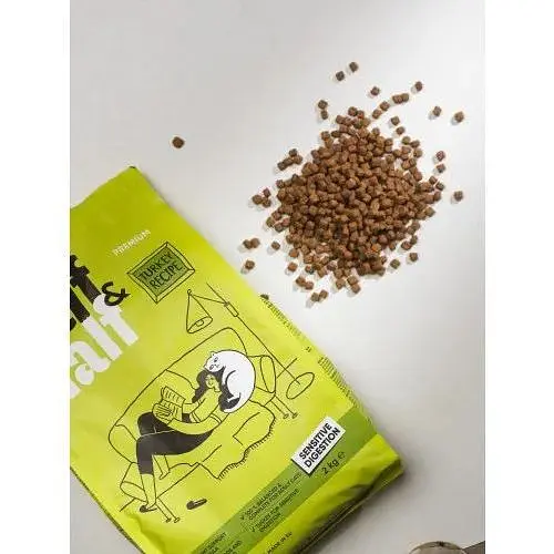 Сухой корм Half&Half для кошек с чувствительным пищеварением с индейкой 8 кг - фото 4