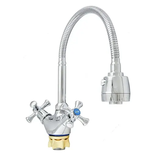 Смеситель для кухни двухвентильный Udis DTZ4-E827 рефлекторный гусь Хром 30412 - фото 1