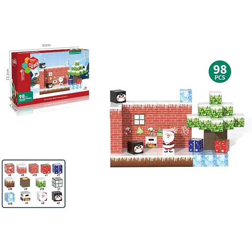 Магнітні блоки My World Різдво 2 см 98 ел. (CJ-4545573) - фото 1