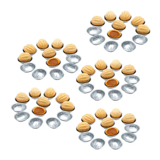 Набір з 50 металевих порційних форм для випічки печива Горішки, Ласунка 87278 - фото 1