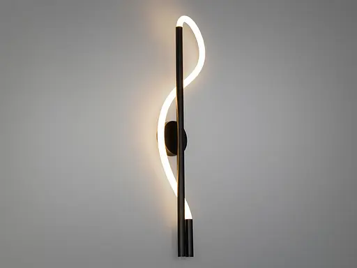 Світлодіодний настінний світильник Шланг, 14W, чорне - фото 3