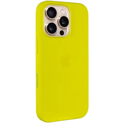 Чехол Epik Silicone case AAA с Magsafe и анимационной кнопкой для Apple iPhone 16 Pro 6.3 Star Fruit