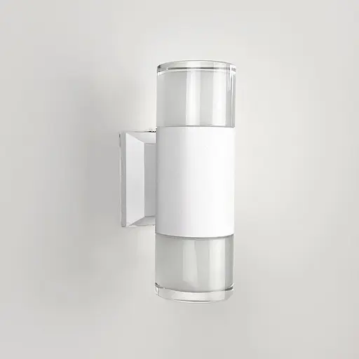 Фасадний білий світильник з акрилом 19х6,5 см | Line F | Арт. 8614-2 6W 3000K IP54 WH - фото 1