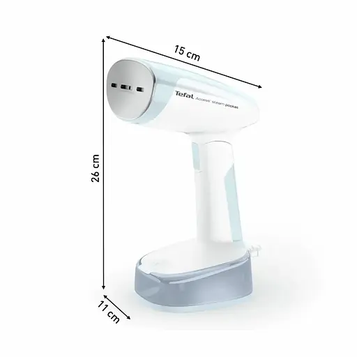 Компактный отпариватель Tefal Access Steam Pocket бело-голубой 1300 Вт (DT3041E1) - фото 7