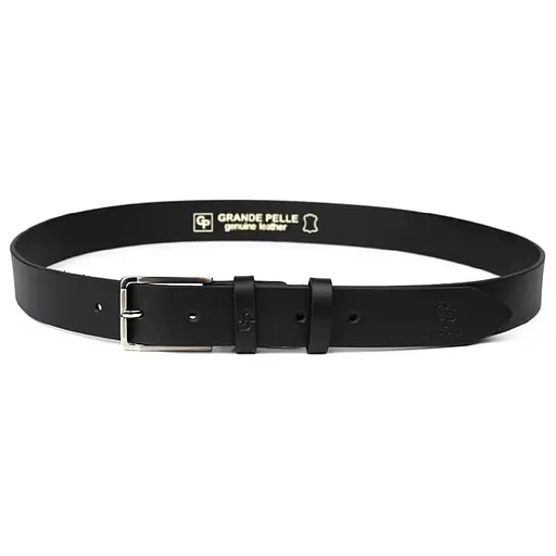 Ремінь шкіряний Grande Pelle чорний 120х3.5х0.5 см acs0032059 - фото 2