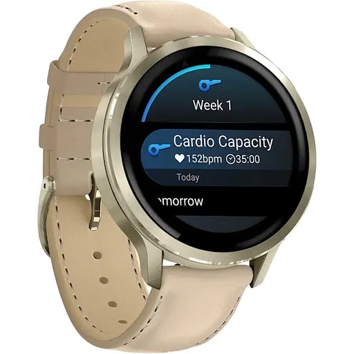 Смарт-часы Garmin Venu 4 41 мм Lunar Gold with Light Sand Leather Band (010-03013-03) [153834] - фото 2