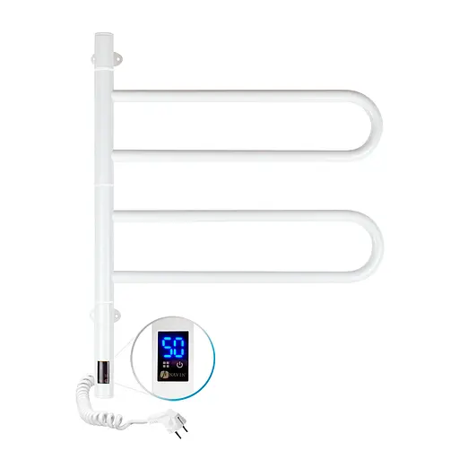 Електрична рушникосушка Navin Fouette 480x600 Sensor з таймером, біла 12-112033-4860, Білий матовий, Електронний - фото 1