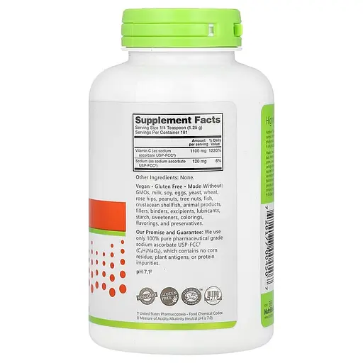 Витамины Nutribiotic Sodium Ascorbate Powder 227 g (1086-2022-10-3005) - фото 2