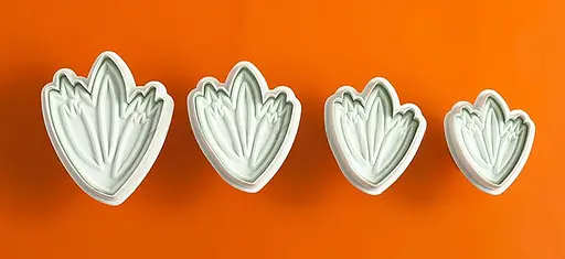 Плунжер кондитерский для печенья и мастики Тюльпаны (набор из 4 штук), Kitchen Master Белый 87383 - фото 5