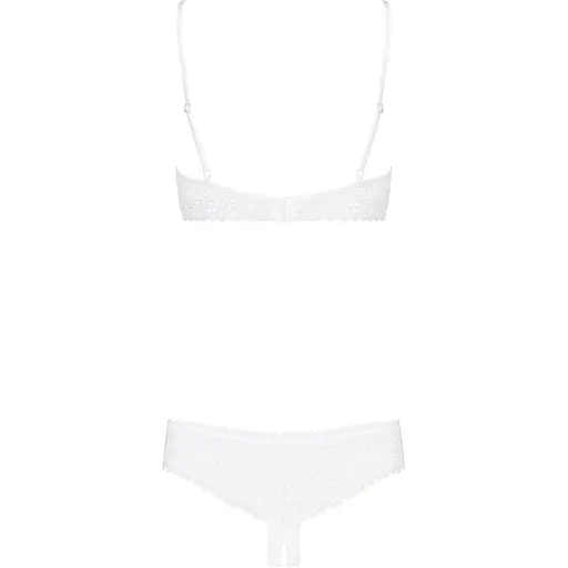 Еротичний комплект з бюстгальтером-получашкою Obsessive Alabastra S/M - фото 6