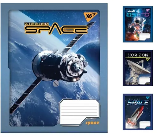 Зошити учнівські 48 аркушів лінія. YES Space 10 шт. в упаковці