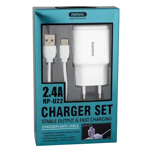 Зарядний пристрій Remax Dual USB Charger RP-U22 White 6954851230359 - фото 2