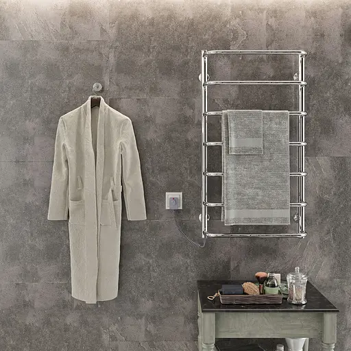 Электрический полотенцесушитель Kosser Скоба 900x500/7 ЕL рег. ДС12EL, Хром, Левое - фото 3