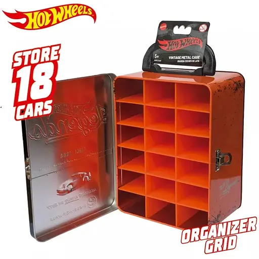 Контейнер Hot Wheels для 18 машинок вінтажний помаранчевий (HWCC22O) - фото 2