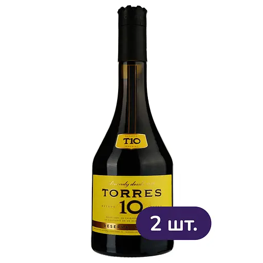 Бренди Torres, 10 лет выдержки 38% 0.7л х 2 шт.