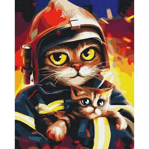 Картина за номерами Котик ДСНС Маріанна Пащук Brushme 40x50 см різнокольорова 000276999