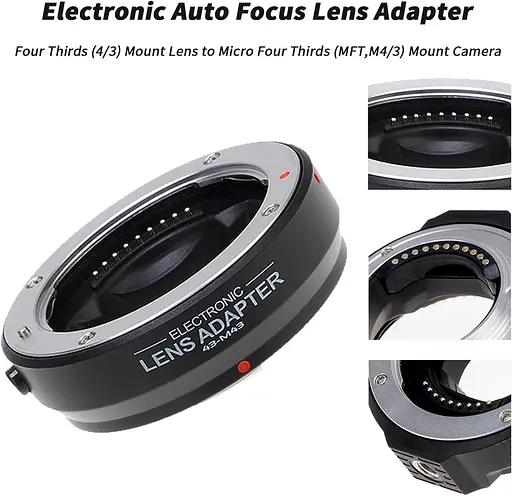 Адаптер об'єктива Fotga Auto-Focus AF для чотирьох третій (4/3) кріплення об'єктива до камери Micro Four Thirds (MFT, M4/3) - фото 3