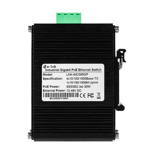 PoE-коммутатор 5-портовый E-INK LNK-IMC005GP с 4 портами PoE (73-00151) - фото 8