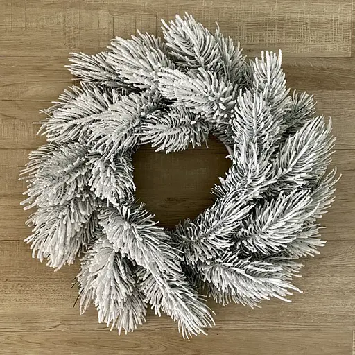 Вінок хвойний Hvoya Сосна литий засніжений 60 см
