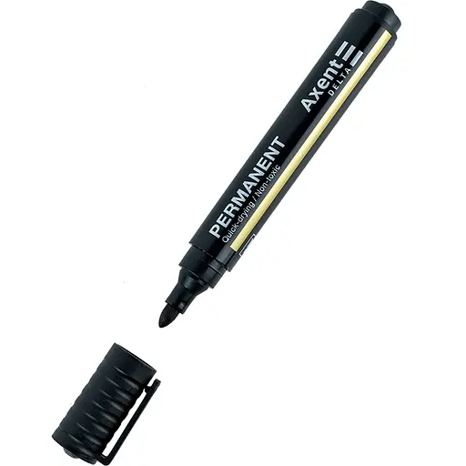Набор маркеров Axent Permanent D2604 Standard круглый 2 мм 12 шт. черный (D2604-01)