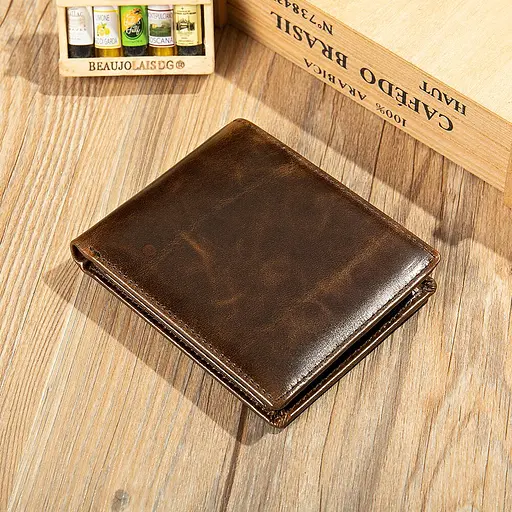 Мужской кожаный кошелек Vintage 9х11х2.5 см acs0015023 - фото 5