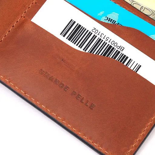 Мужской кожаный кошелек Grande Pelle 11.5х9х1 см acs0023998 - фото 5