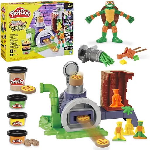  Набор для творчества Hasbro с лепочной массой Play-Doh Ракушки-ниндзя: Пицца-атака(G1829) - фото 4