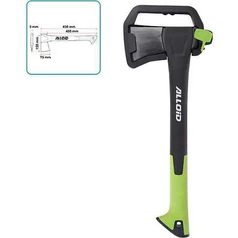 Топор Alloid ручка из фибергласа 600 г 45 см (AX-1845) - фото 2
