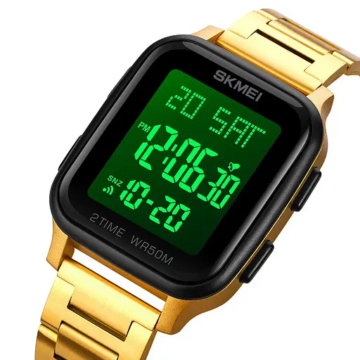 Чоловічий наручний годинник Skmei 1859 на браслеті (Золотий) - фото 3