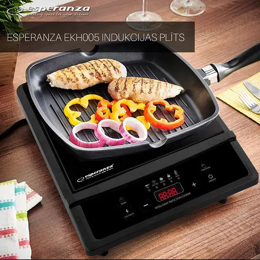 Настольная индукционная плита Esperanza EKH005 Krakatau 2000 Вт Черная - фото 2