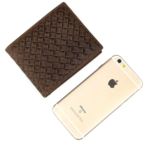 Муж кожаный кошелек Vintage 12х10 см acs0016971 - фото 4