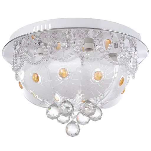 Люстра Brille стельова з пультом торт кришталева E14 40W WH (BCL-626C/5)