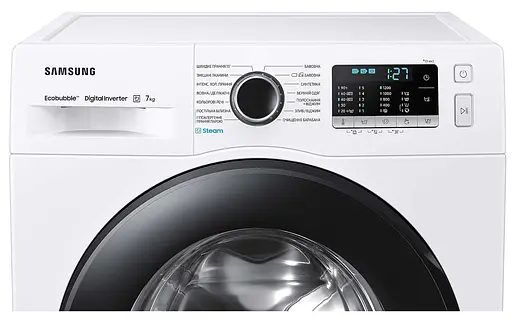 Пральна машина Samsung WW70AGAS22AEUA White 7кг фронтальна 14 програм інвертор швидкість віджиму 1200 об/хв дісплей клас енергоспоживання A+++ 85x60x45 - фото 3